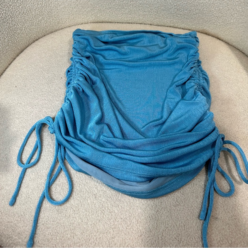 Princess Polly Blue Ruched Skirt